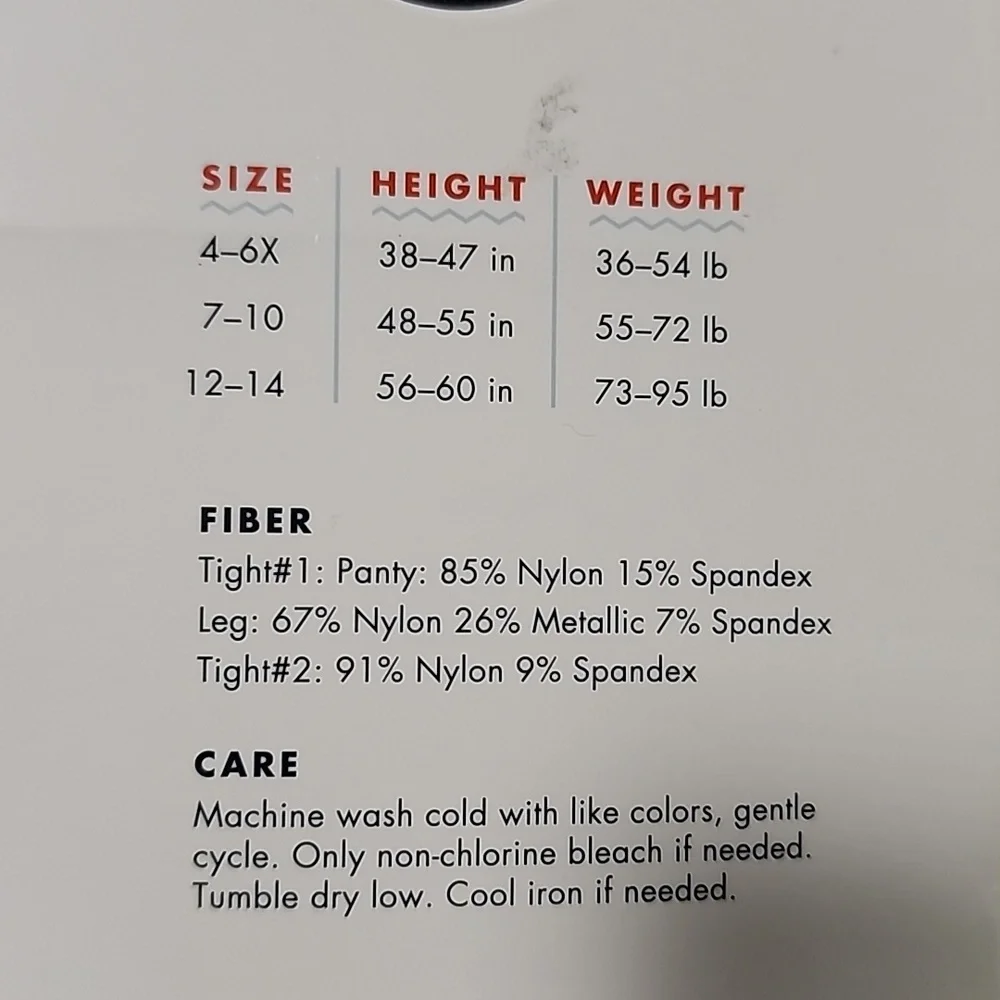 🆕️ Cat & Jack Tights 2 Pairs Size 7-10